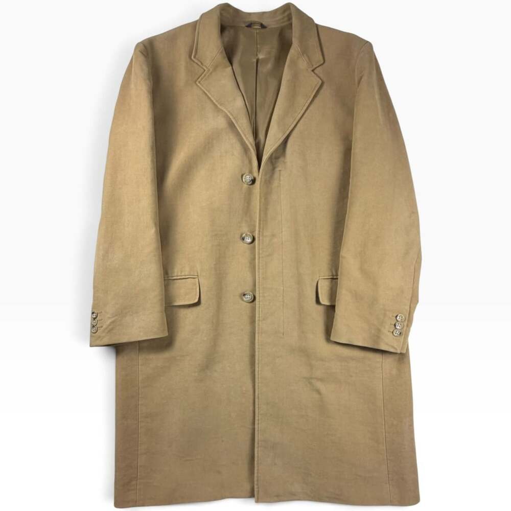 Banana Republic Khaki 100% Cotton Overcoat Coat Men’s Medium